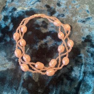Beaded pearl bracelet